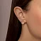 Серьги из красного золота с фианитами (арт. 110530) – изображение 2