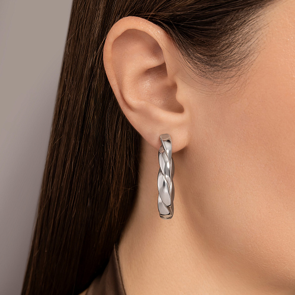 Серьги Francelli из белого золота (арт. е108239/35б) – изображение 2