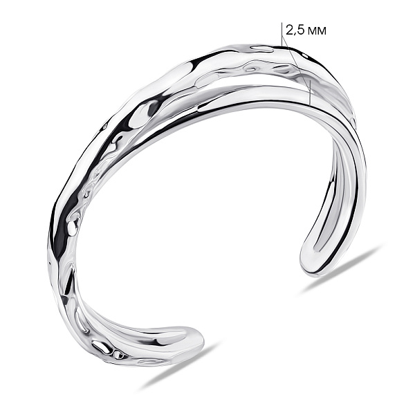 Безразмерное кольцо из серебра (арт. 7501/6204) – изображение 2