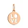 Подвес Love из красного золота (арт. 440702) – изображение 1