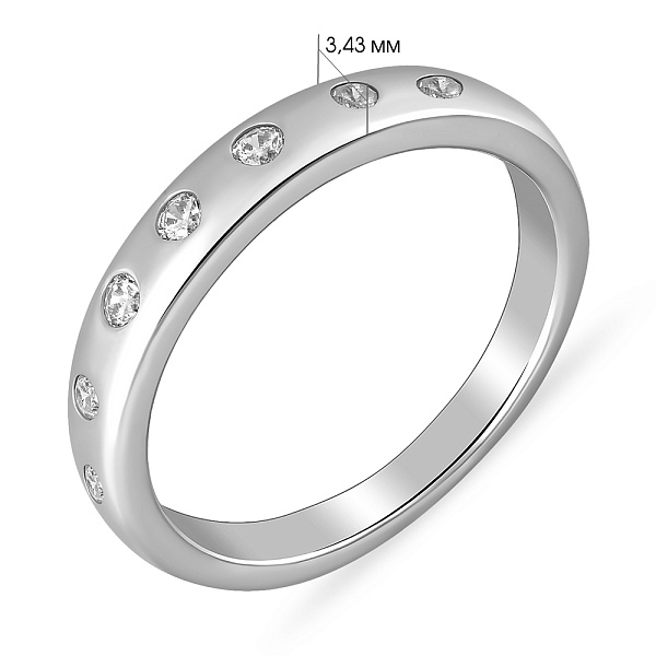 Серебряное кольцо с фианитами (арт. 7501/4841) – изображение 2