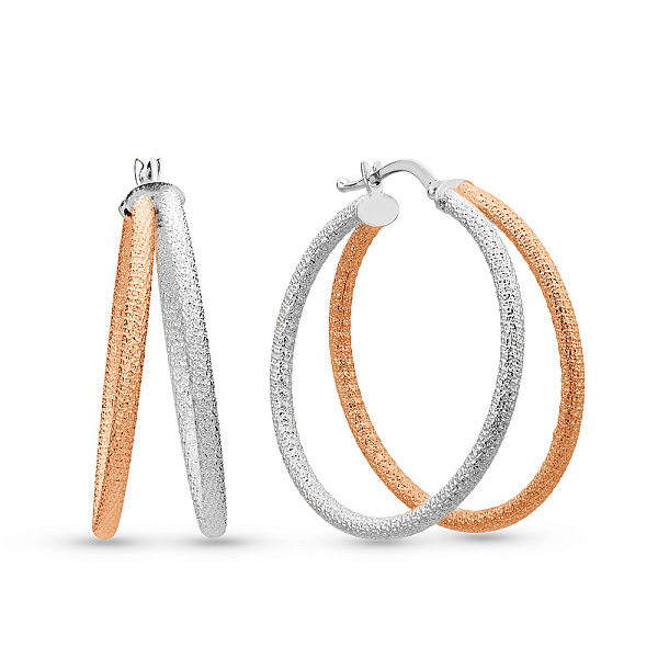 Золотые серьги-кольца без камней (арт. 1091896/25бк) – изображение 1