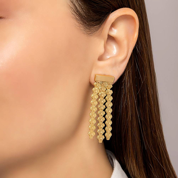 Серьги из желтого золота Francelli (арт. е1091889ж) – изображение 2