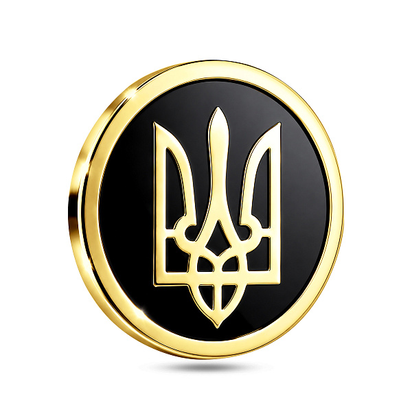 Значок из желтого золота Герб Украины-Трезубец (арт. 361203жеч) – изображение 1