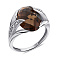 Серебряное кольцо с коричневым кварцем (арт. 7501/2297Пккр) – изображение 1