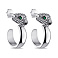 Серебряные серьги с альпинитами и фианитами (арт. 7518/6650аз) – изображение 1