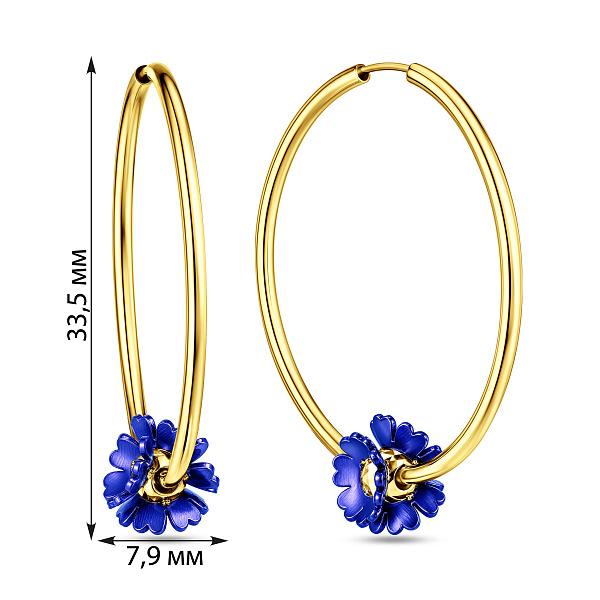 Золотые серьги Francelli Фиалки (арт. 1091788/30жс) – изображение 2
