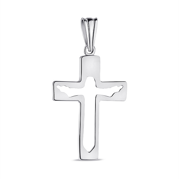 Серебряный крест без камней (арт. 7503/1726) – изображение 1