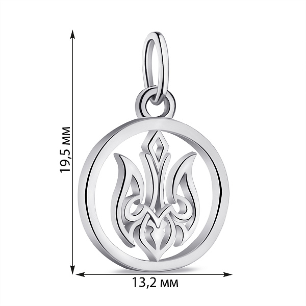 Серебряный подвес Герб Украины (арт. 7503/П2/3018) – изображение 2