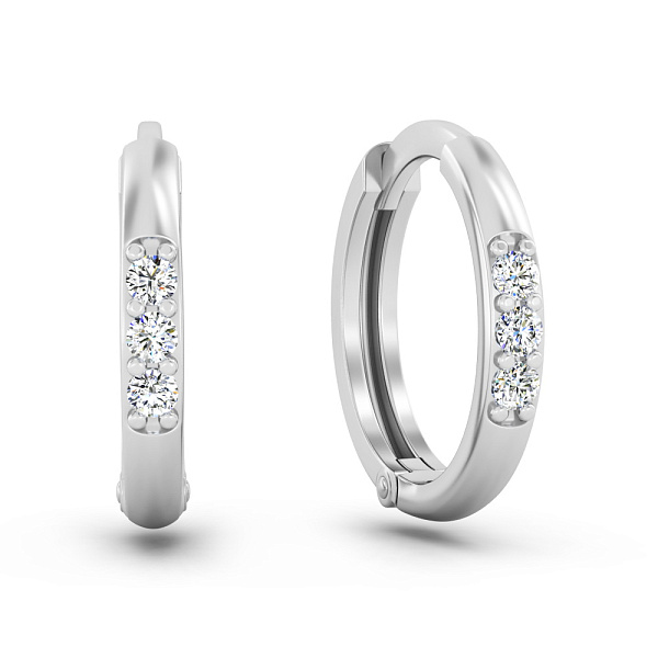 Серьги из белого золота с бриллиантами (арт. С011709005б) – изображение 1