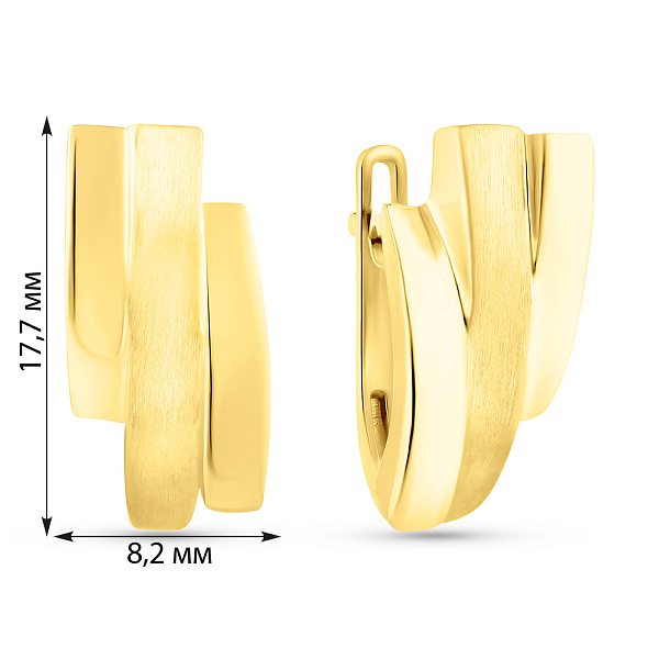Серьги из желтого золота (арт. 108643жм) – изображение 4