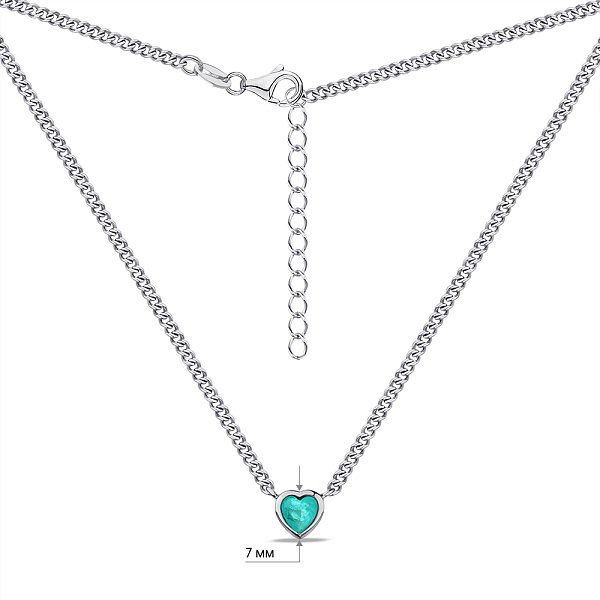 Серебряное колье с альпинитом (арт. 7507/2109аз) – изображение 3