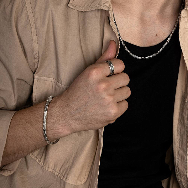 Кольцо из серебра с орнаментом (арт. 7901/1685) – изображение 5