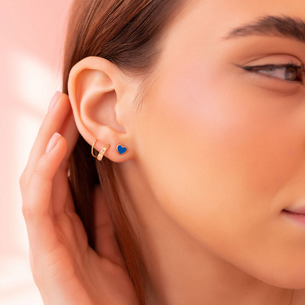 Серьги из красного золота без камней (арт. 109150) – изображение 3