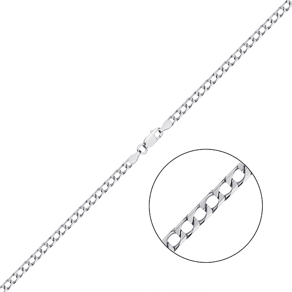 Серебряная цепочка плетения Панцирное (арт. 7508/828Р2/55) – изображение 1