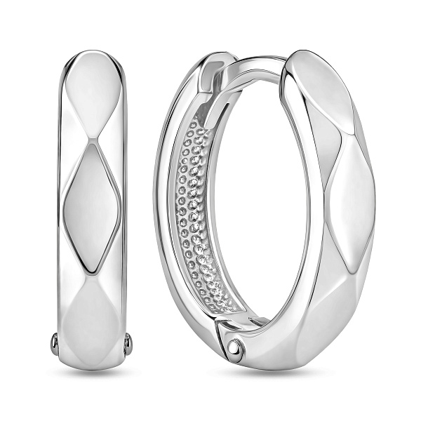 Золотые серьги-кольца без камней (арт. 110708б) – изображение 1