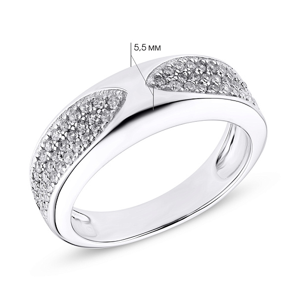 Серебряное кольцо с фианитами (арт. 7501/4340) – изображение 2
