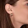 Серьги из красного золота с фианитами (арт. 1091126) – изображение 2