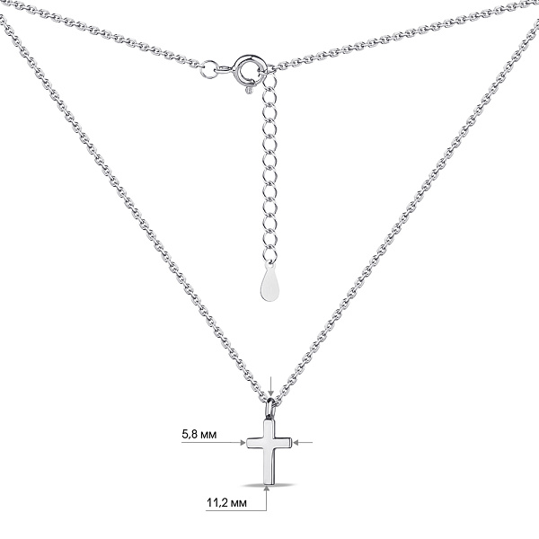 Колье серебряное Крестик (арт. 7507/1146) – изображение 3