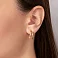 Золотые сережки Гвоздь с фианитами (арт. 1091941) – изображение 2