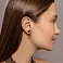 Золотые серьги с гранатом и фианитом (арт. 110858Пкф) – изображение 4