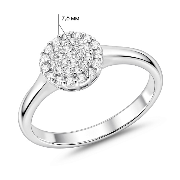 Серебряное кольцо с фианитами (арт. 7501/8648) – изображение 2
