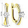 Сережки з комбінованого золота з фіанітом (арт. 113200ж) – зображення 4