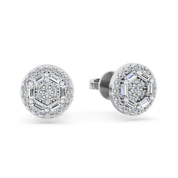 Серьги из белого золота с бриллиантами (арт. Т011353030б) – изображение 1