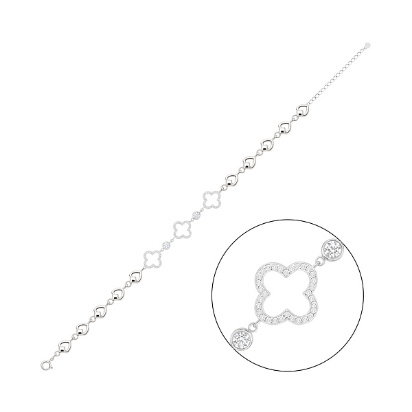 Серебряный браслет с фианитами (арт. 7509/5158) – изображение 1
