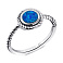 Серебряное кольцо с синим опалом (арт. 7501/6711Пос) – изображение 1