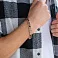 Чоловічий браслет з червоного і білого золота з оніксом (арт. 325620кбо) – зображення 3