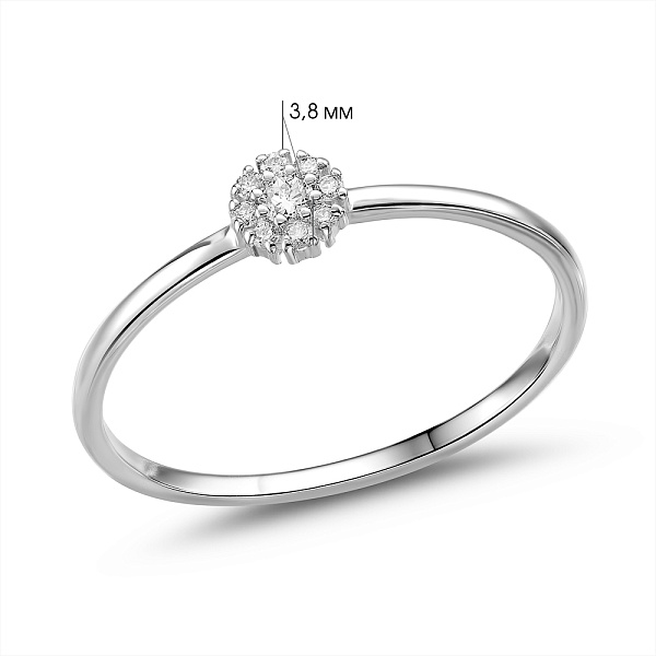 Золота каблучка з діамантами (арт. К011879005б) – зображення 6