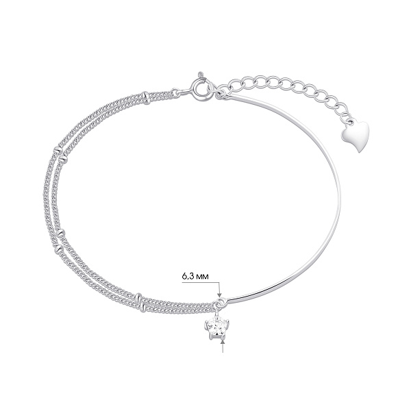 Серебряный браслет с фианитами (арт. 7509/5175) – изображение 2