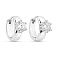 Серебряные серьги-конго с фианитом (арт. 7502/10156/10) – изображение 1