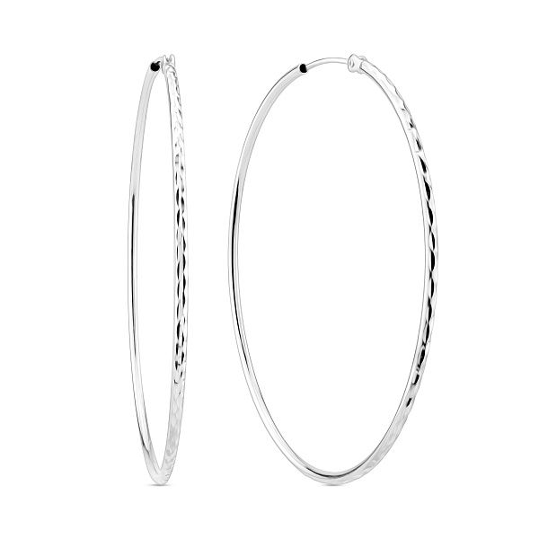 Золотые серьги-кольца без камней (арт. 1091729/50б) – изображение 1