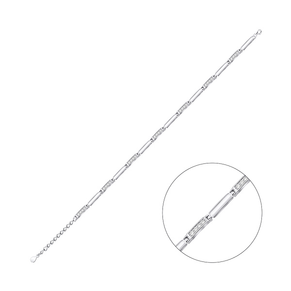 Серебряный браслет с фианитами (арт. 7509/4862) – изображение 1