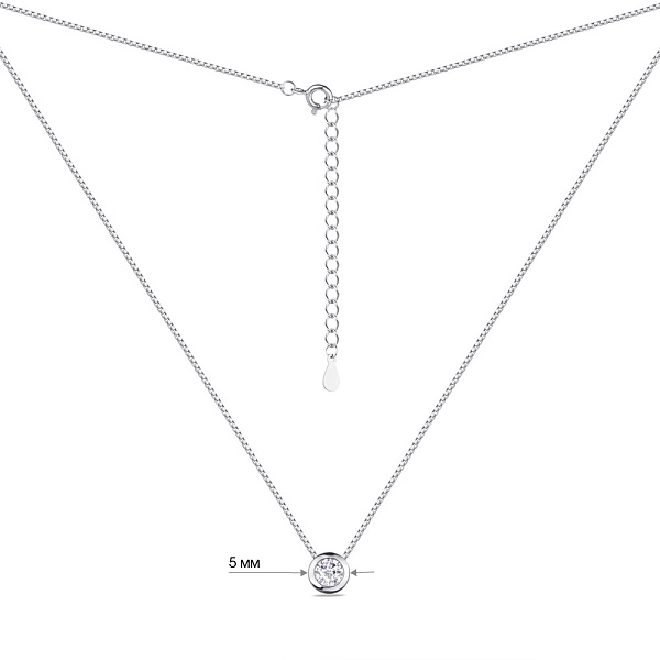 Колье из серебра с фианитом (арт. 7507/515/2) – изображение 3