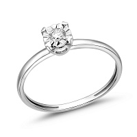 Каблучка з білого золота з діамантом (арт. К011673010б)