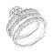 Двойное серебряное кольцо с фианитами (арт. 7501/8604) – изображение 1