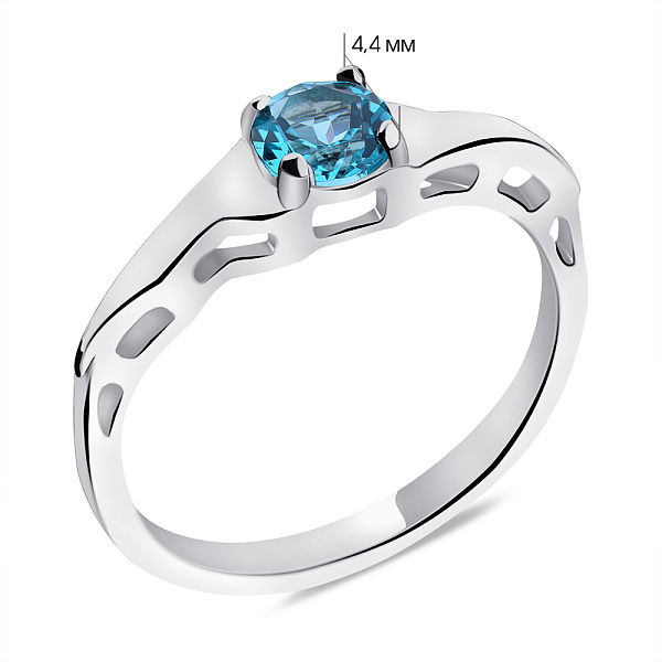 Серебряное кольцо с аквамарином (арт. 7501/573Амкп) – изображение 2