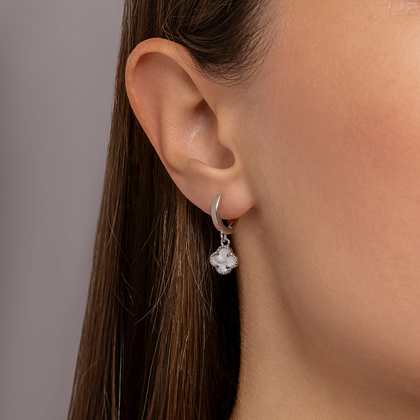 Серебряные серьги с перламутром (арт. 7502/10059/8п) – изображение 3