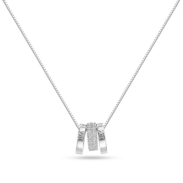 Серебряное колье с подвесками с фианитами (арт. 7507/2408) – изображение 1
