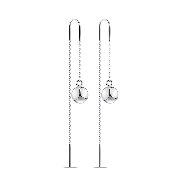Серебряные серьги-протяжки Шар (арт. 7502/3890/2) – изображение 1