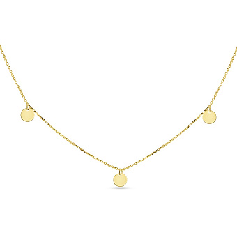 Фото Колье из желтого золота "Монеты" (арт. 351558/4ж)