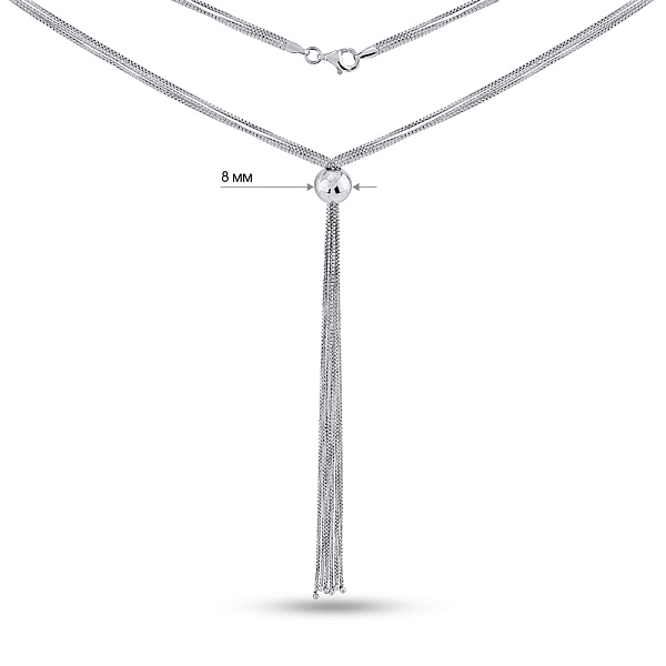 Серебряное колье без камней (арт. 7507/2232) – изображение 4