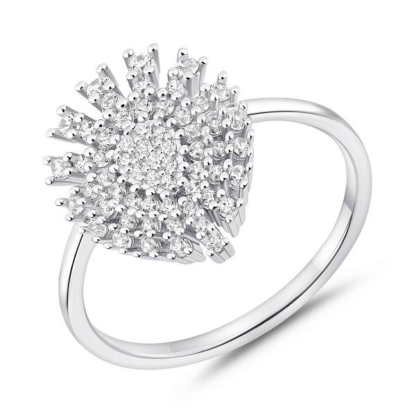 Массивное серебряное кольцо с фианитами (арт. 7501/8605) – изображение 1