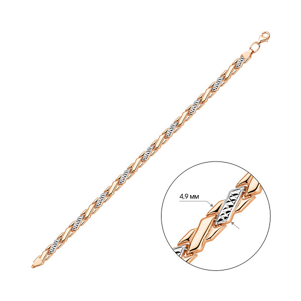 Золотой браслет без камней (арт. 327209р) – изображение 3