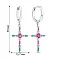 Серебряные серьги-конго с крестиком (арт. 7502/10224/15ацв) – изображение 2