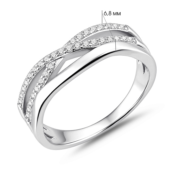 Серебряное кольцо с фианитами (арт. 7501/8535) – изображение 2
