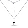 Серебряное колье Крестик с фианитами (арт. 7507/2211ч) – изображение 3
